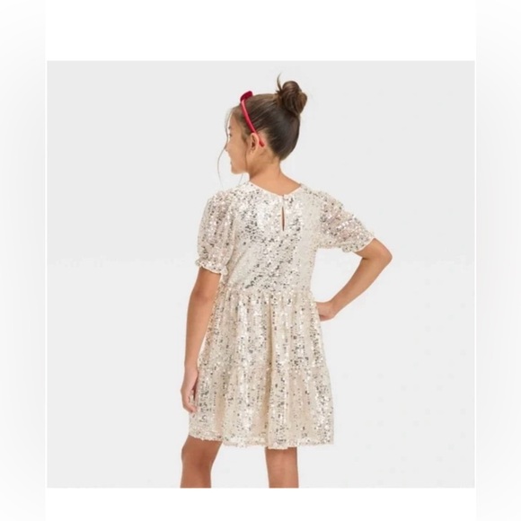 Cat & Jack Gold Sequin Top - Picture 3 of 3